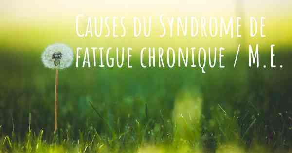 Causes du Syndrome de fatigue chronique / M.E.