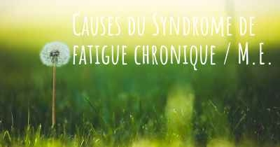 Causes du Syndrome de fatigue chronique / M.E.