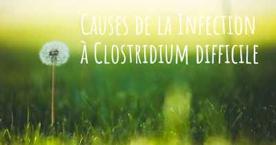 Causes de la Infection à Clostridium difficile