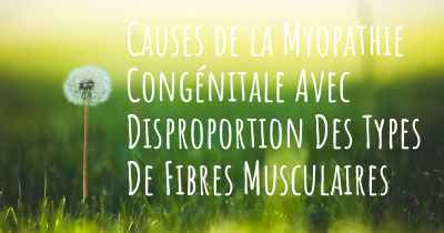Causes de la Myopathie Congénitale Avec Disproportion Des Types De Fibres Musculaires