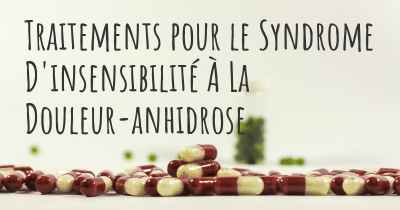 Traitements pour le Syndrome D'insensibilité À La Douleur-anhidrose