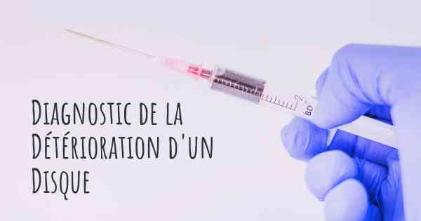 Diagnostic de la Détérioration d'un Disque