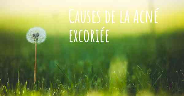 Causes de la Acné excoriée