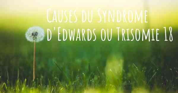 Causes du Syndrome d'Edwards ou Trisomie 18