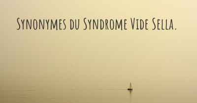 Synonymes du Syndrome Vide Sella. 