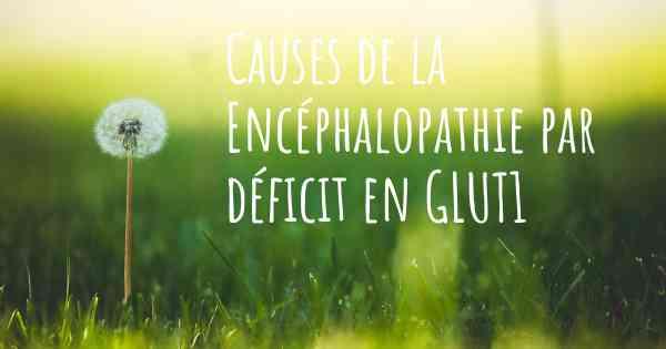 Causes de la Encéphalopathie par déficit en GLUT1
