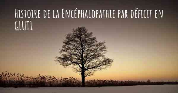 Histoire de la Encéphalopathie par déficit en GLUT1