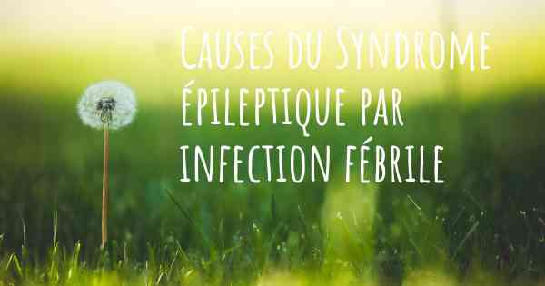 Causes du Syndrome épileptique par infection fébrile