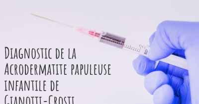 Diagnostic de la Acrodermatite papuleuse infantile de Gianotti-Crosti