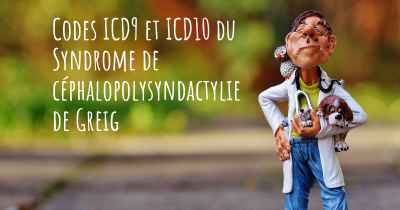 Codes ICD9 et ICD10 du Syndrome de céphalopolysyndactylie de Greig