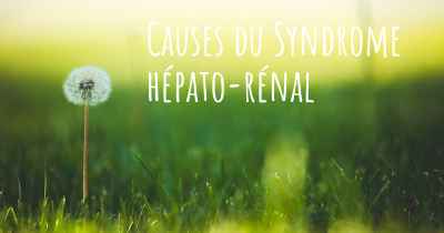 Causes du Syndrome hépato-rénal