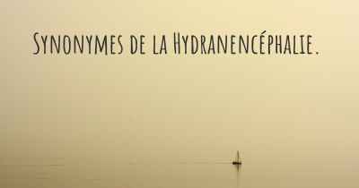 Synonymes de la Hydranencéphalie. 