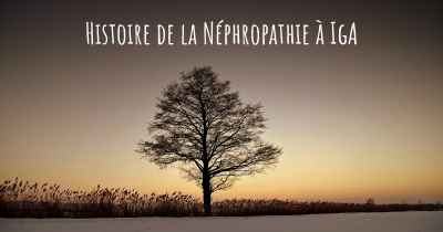 Histoire de la Néphropathie à IgA