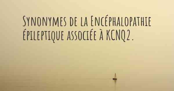 Synonymes de la Encéphalopathie épileptique associée à KCNQ2. 