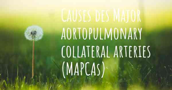 Causes des Major aortopulmonary collateral arteries (MAPCAs)