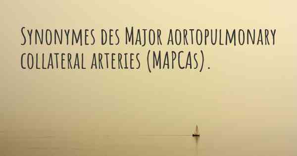 Synonymes des Major aortopulmonary collateral arteries (MAPCAs). 
