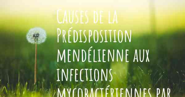 Causes de la Prédisposition mendélienne aux infections mycobactériennes par déficit partiel en STAT1