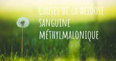 Causes de la Acidose sanguine méthylmalonique