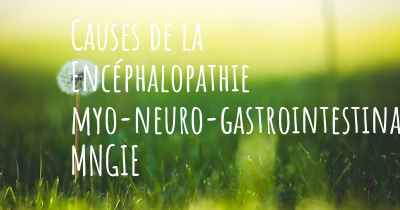 Causes de la Encéphalopathie myo-neuro-gastrointestinale MNGIE