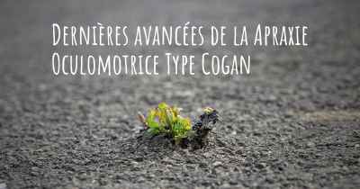 Dernières avancées de la Apraxie Oculomotrice Type Cogan