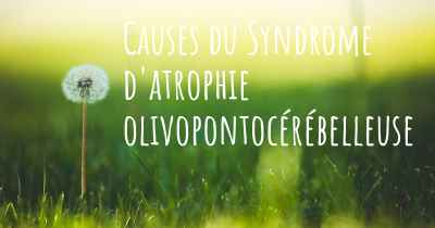Causes du Syndrome d'atrophie olivopontocérébelleuse