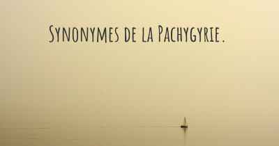 Synonymes de la Pachygyrie. 