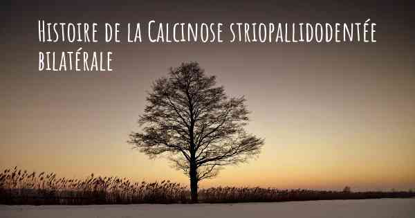 Histoire de la Calcinose striopallidodentée bilatérale