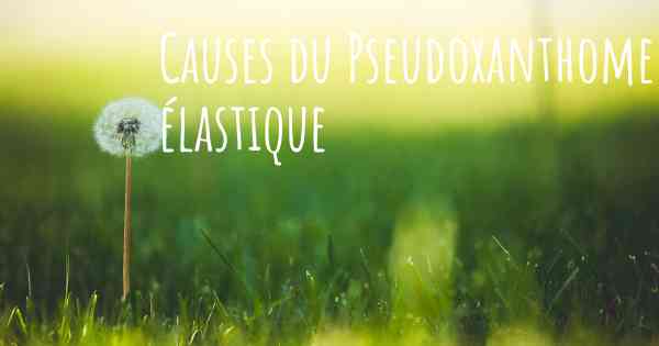 Causes du Pseudoxanthome élastique