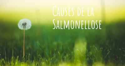 Causes de la Salmonellose