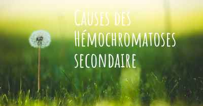 Causes des Hémochromatoses secondaire