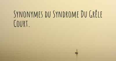 Synonymes du Syndrome Du Grêle Court. 