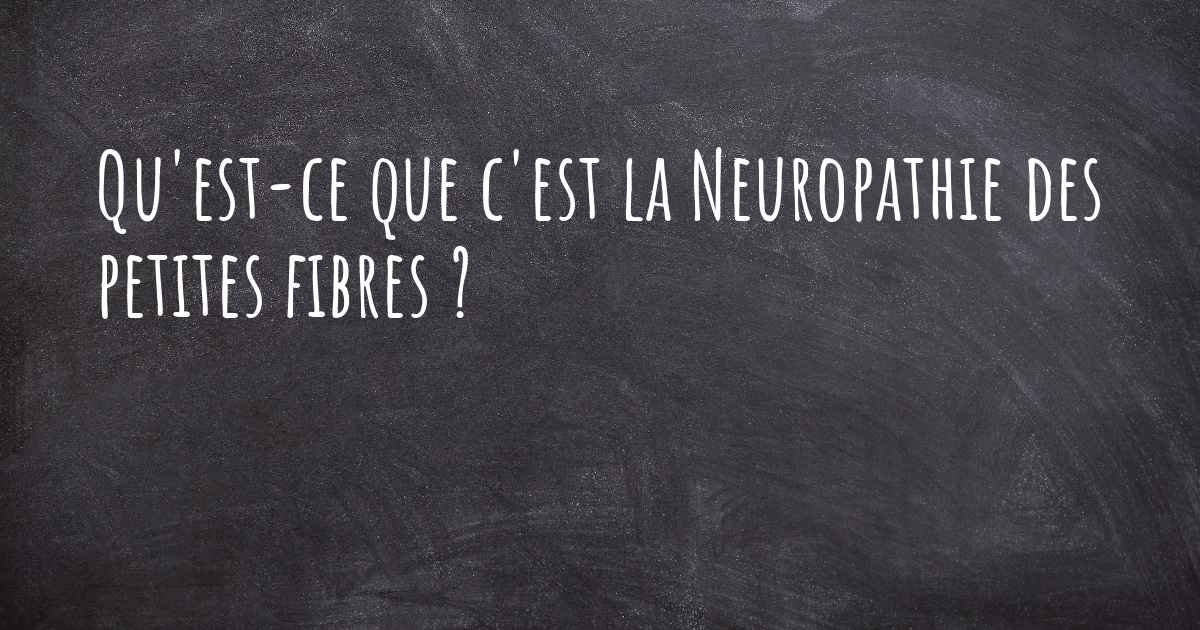 Neuropathie Des Petites Fibres Espérance De Vie