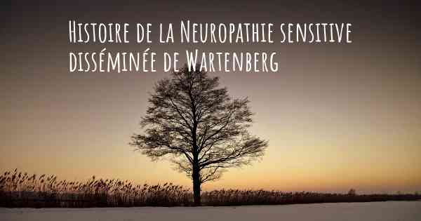 Histoire de la Neuropathie sensitive disséminée de Wartenberg