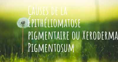 Causes de la Épithéliomatose pigmentaire ou Xeroderma Pigmentosum