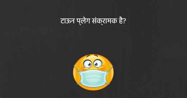 टाऊन प्लेग संक्रामक है?