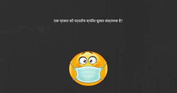 एक प्रकार की पर्वतीय स्पिवर बुखार संक्रामक है?