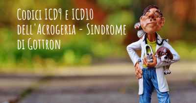 Codici ICD9 e ICD10 dell'Acrogeria - Sindrome di Gottron