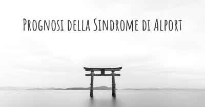 Prognosi della Sindrome di Alport