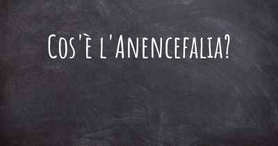 Cos'è l'Anencefalia?