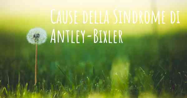 Cause della Sindrome di Antley-Bixler