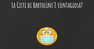 La Cisti di Bartolini è contagiosa?