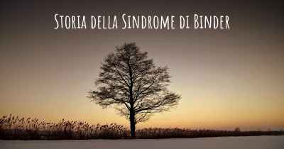 Storia della Sindrome di Binder