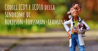 Codici ICD9 e ICD10 della Sindrome di Borjeson-Forssman-Lehmann