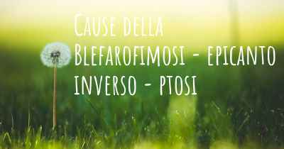 Cause della Blefarofimosi - epicanto inverso - ptosi