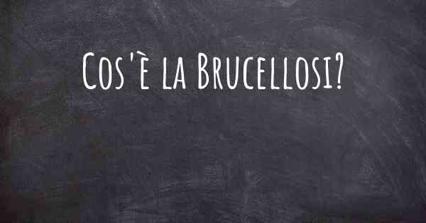 Cos'è la Brucellosi?