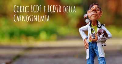 Codici ICD9 e ICD10 della Carnosinemia