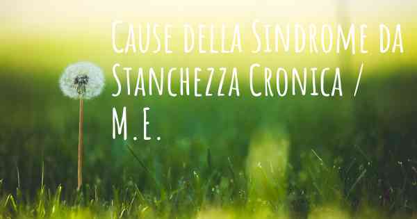 Cause della Sindrome da Stanchezza Cronica / M.E.