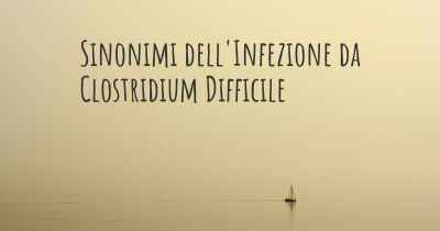 Sinonimi dell'Infezione da Clostridium Difficile