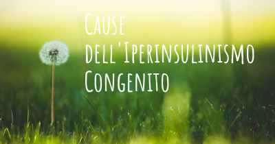 Cause dell'Iperinsulinismo Congenito