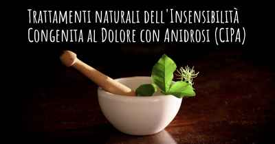 Trattamenti naturali dell'Insensibilità Congenita al Dolore con Anidrosi (CIPA)